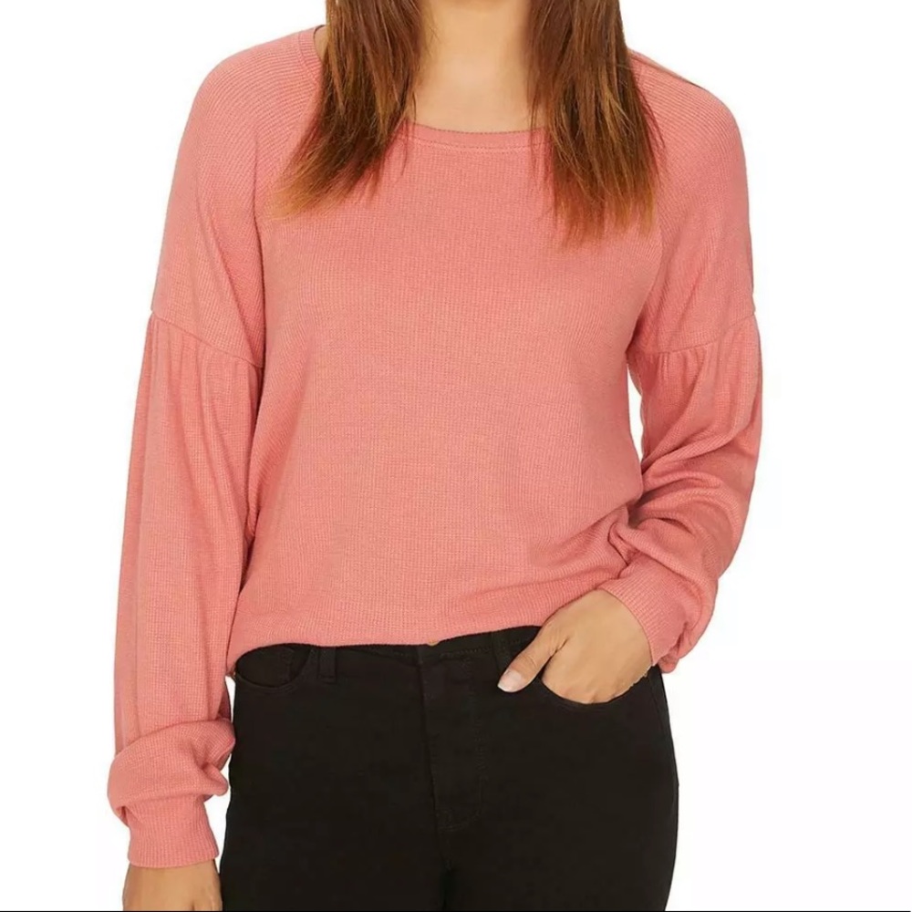 🔥SANCTUARY🔥THERMAL KNIT TOP BABYDOLL SLEEVES SOFT SPICE OF LIFE LARGE NWT